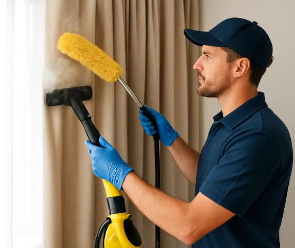 Trusted drapes cleaning technician Matty Curtain Cleaning narangba QLD