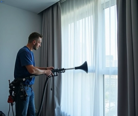 Professional drapes cleaning process tools Matty Curtain Cleaning narangba