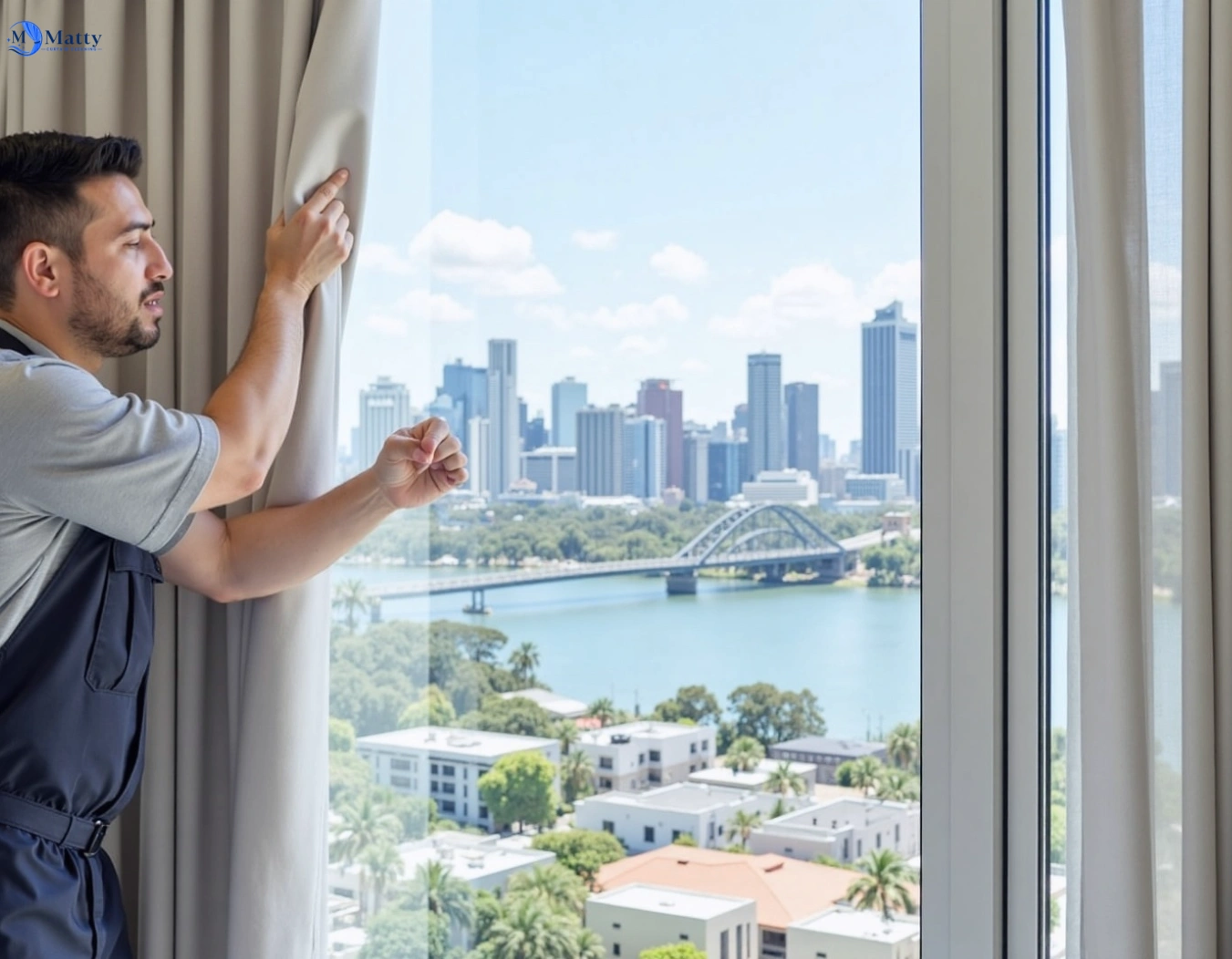 Professional curtain steam cleaning service narangba QLD by Matty Curtain Cleaning